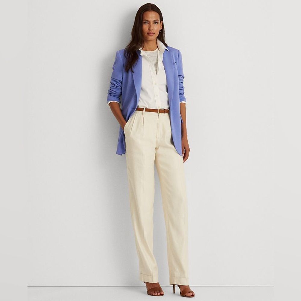 NEW Lauren Ralph Lauren Double-Faced Georgette Blazer, Size 14 New w/Tag $265 - Picture 12 of 13